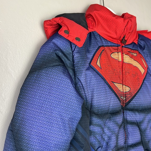 Kids Superman Puffer Jacket | Kids | Boys | Red/Blue | 8| Fun Wear - Picture 3 of 11